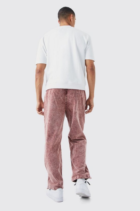 Lockere Cord-Hose mit Acid-Waschung
