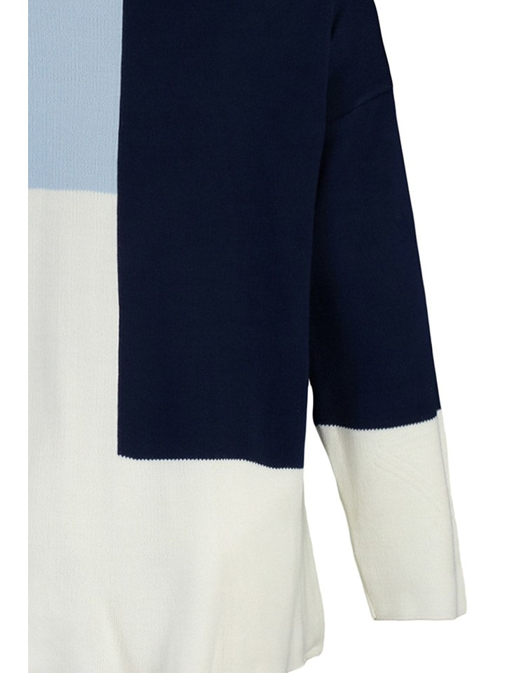 trendyol Pullover in Dunkelblau/ Weiß/ Hellblau günstig kaufen