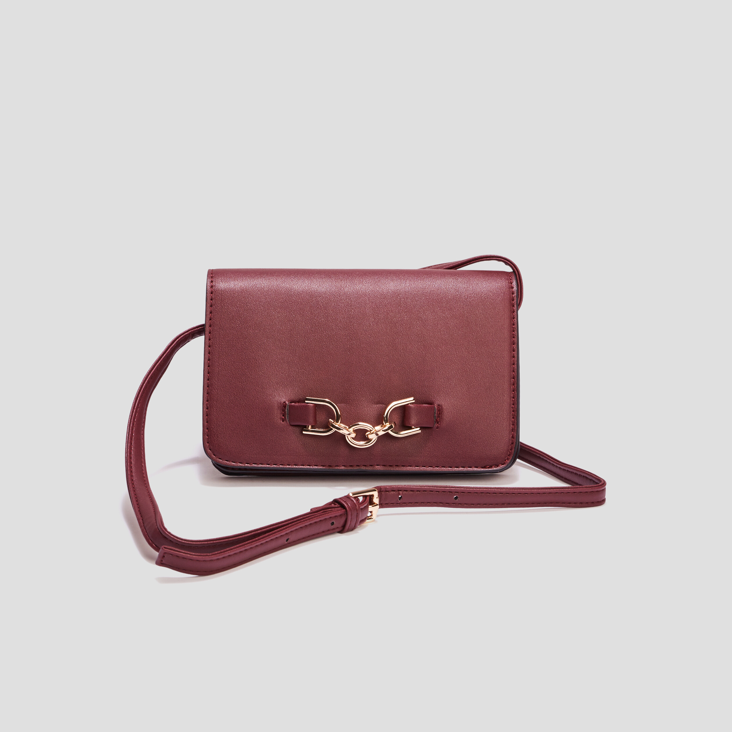 Sac bandoulière rectangulaire prune femme | La Halle