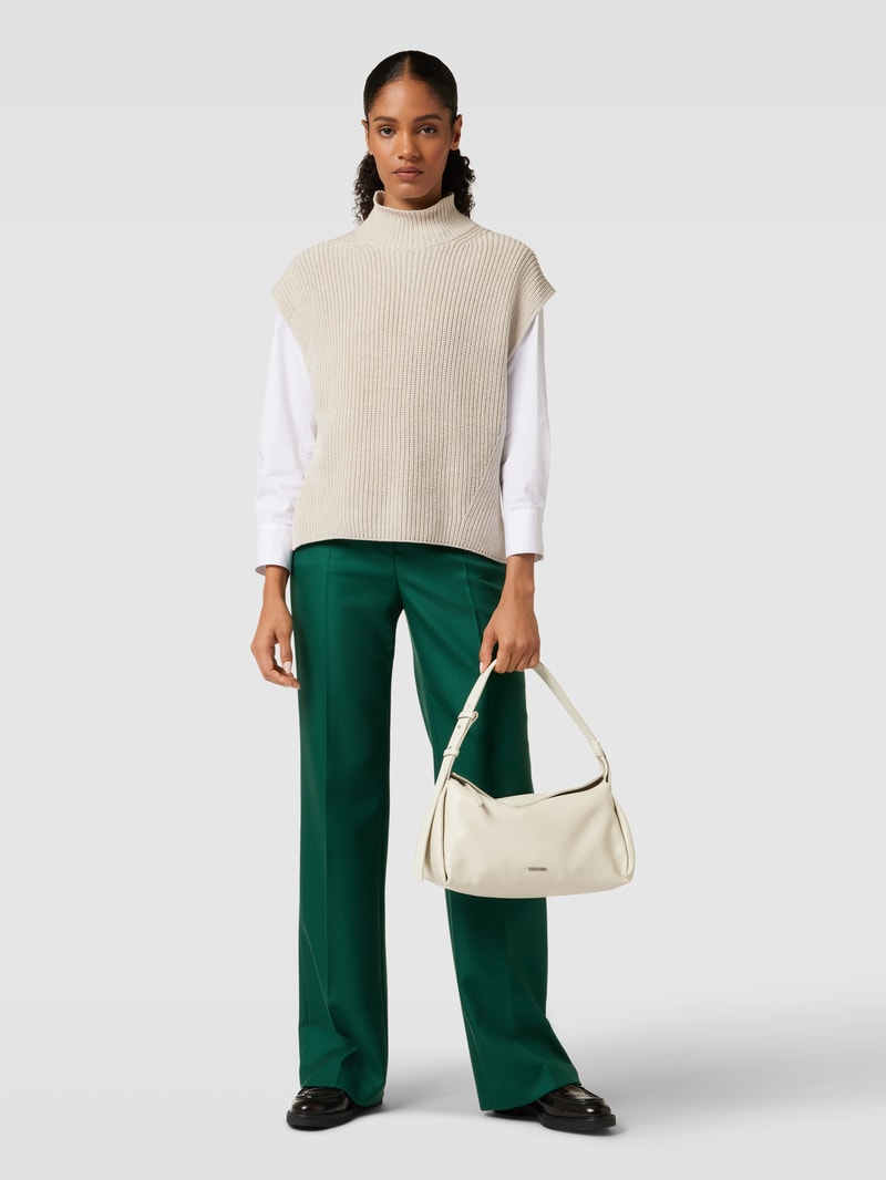 Handtasche mit Label-Applikation in sand