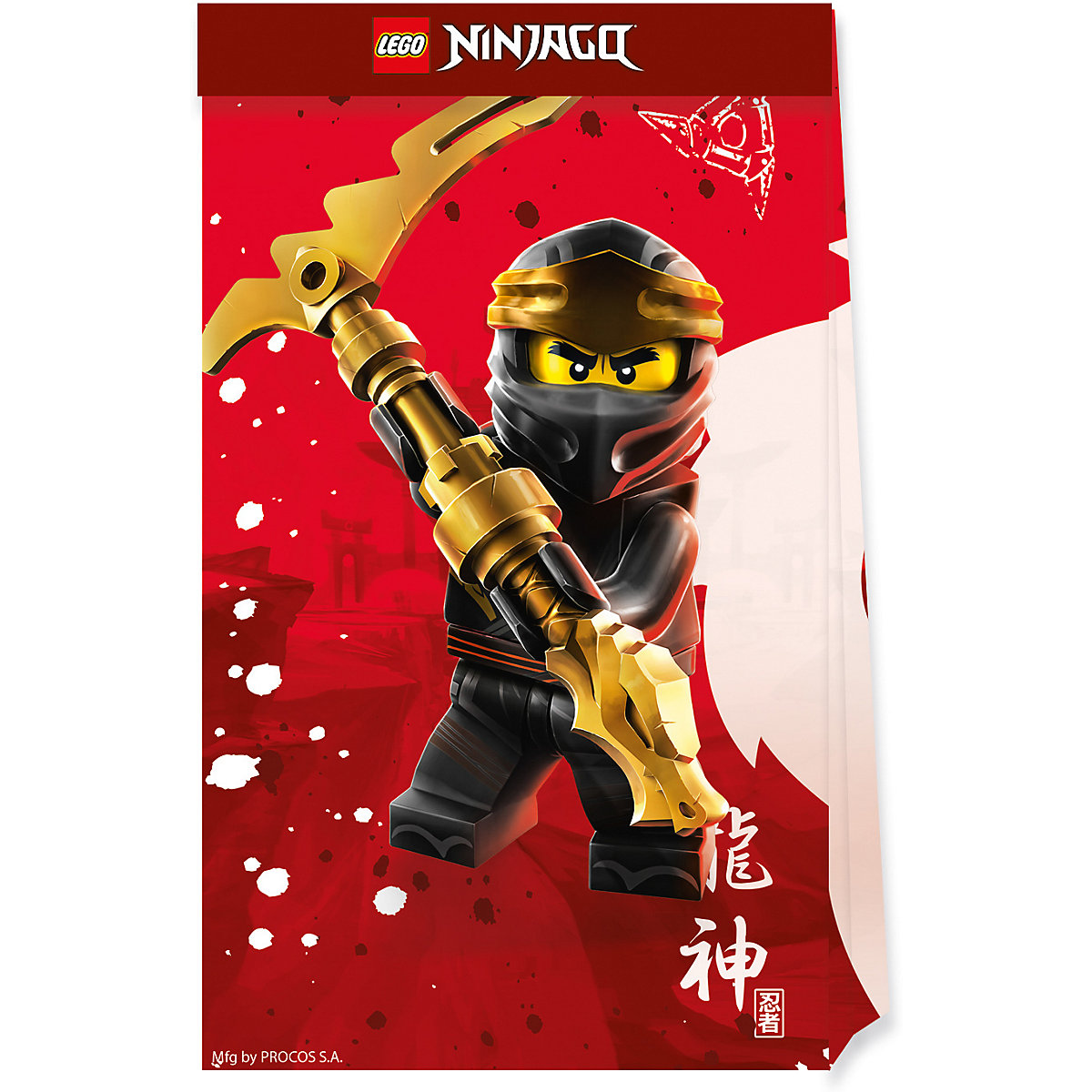 Mitgebseltüten Papier LEGO® NINJAGO®, 4 Stück