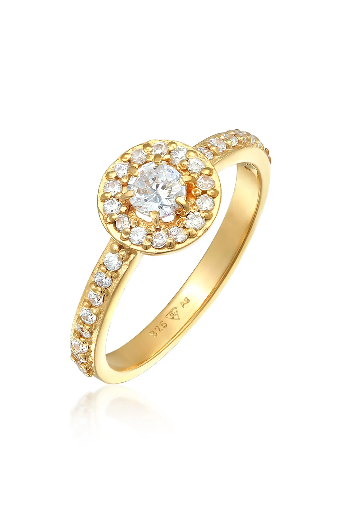 ELLI  Ring Zirkonia Klassik Verlobung 925 Silber
