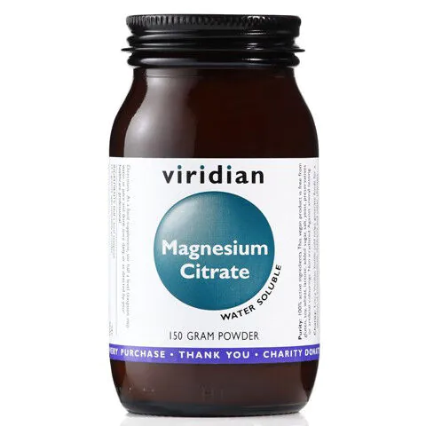 Κιτρικό μαγνήσιο Viridian, συμπλήρωμα διατροφής μαγνησίου, σκόνη