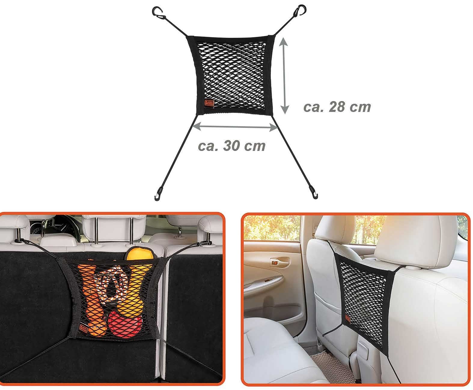 Black+Decker Rücksitzorganizer Autositz-Aufbewahrungsnetz, Rücksitz organizer