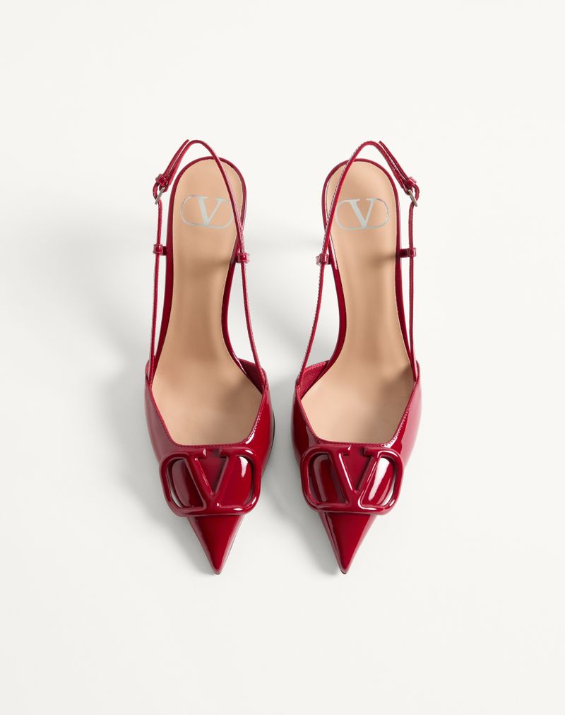 VLogo Signature Patent Slingback Pump 80mm