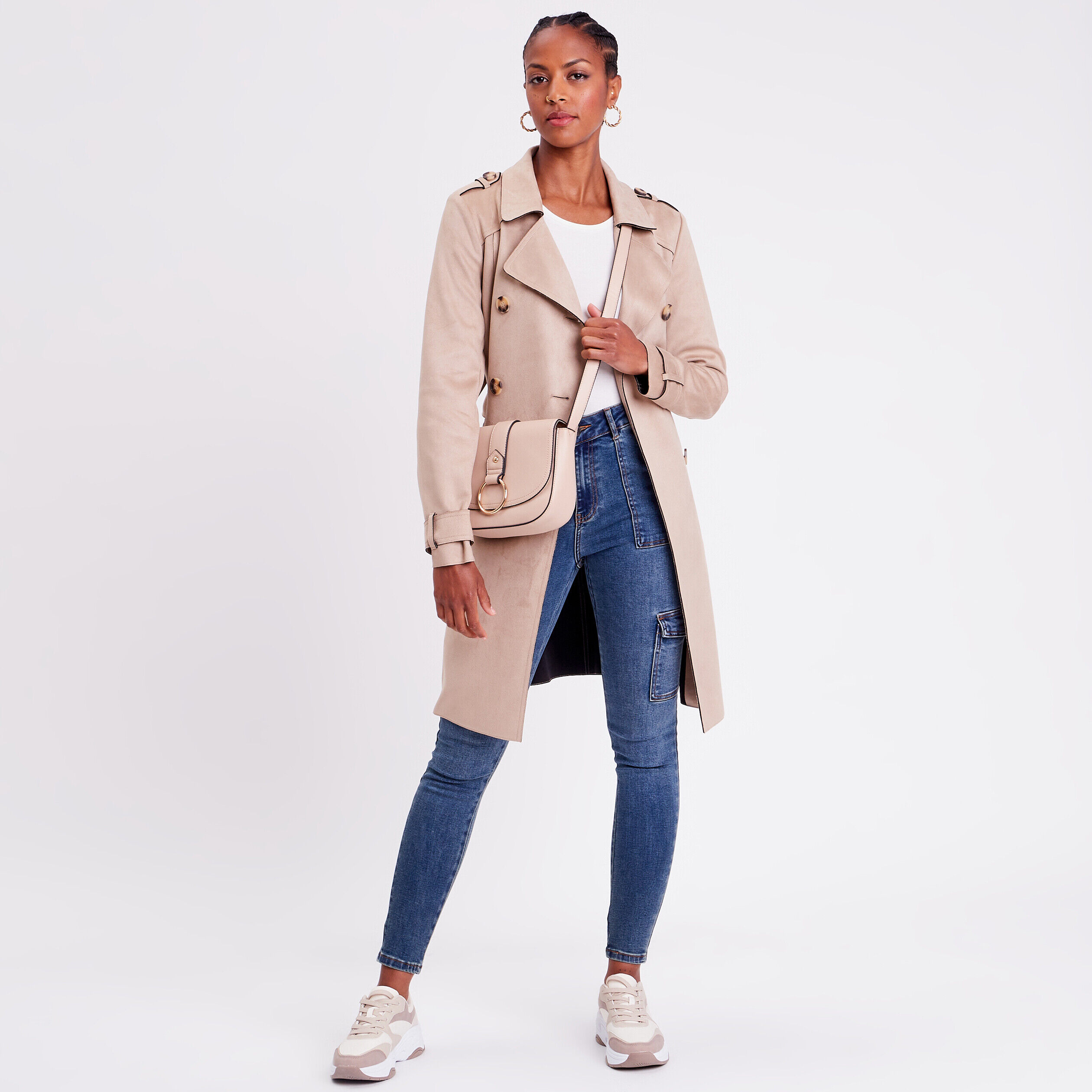 Jeans skinny poches cargo denim stone femme | Cache Cache