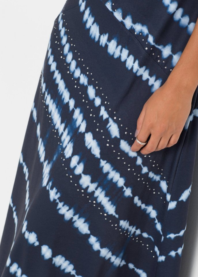 Maxikleid mit Batikeffekt