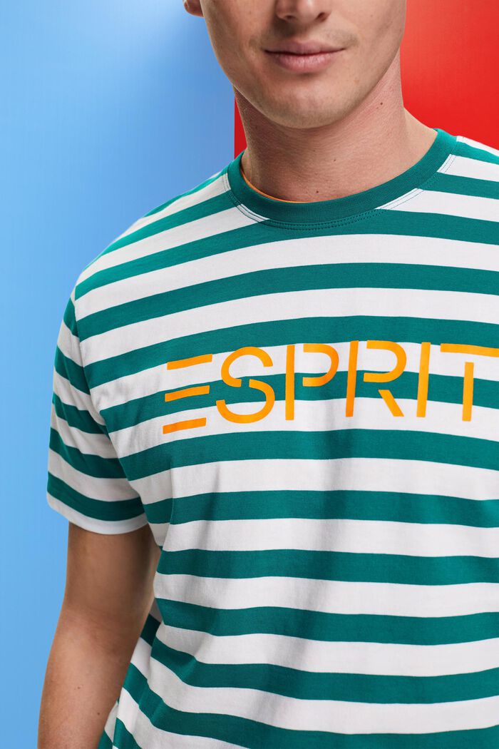 Gestreiftes Baumwoll-T-Shirt
