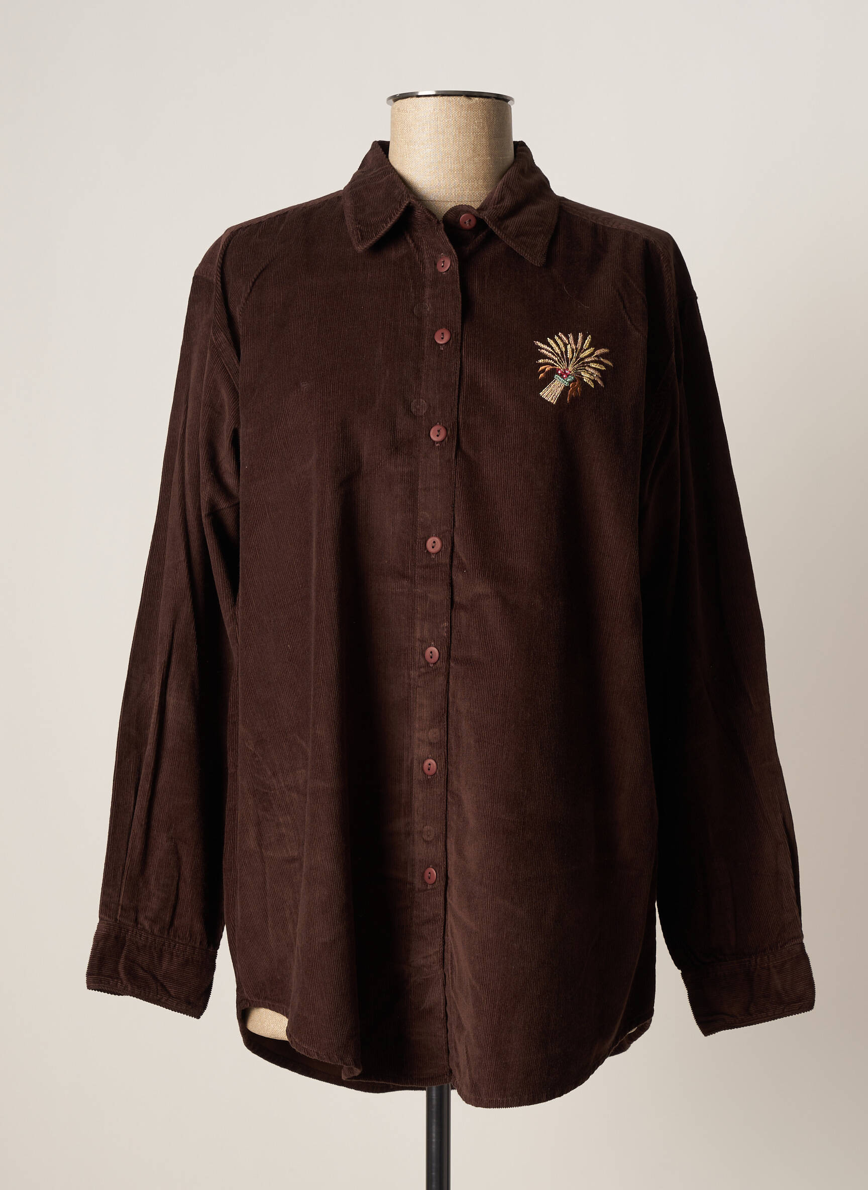 Jac Jac Tuniquemanchelongue Femme couleur marron