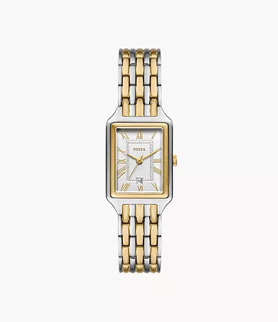 Fossil Uhr Raquel 3-Zeiger-Werk Datum Edelstahl Bicolor