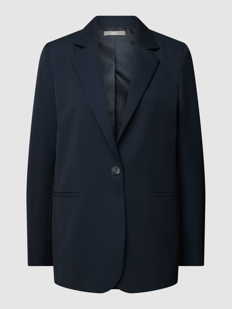 Blazer mit Knopfverschluss in marineblau