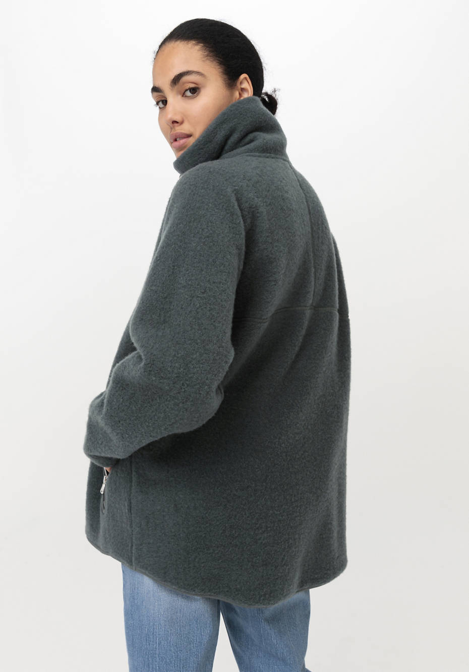 Wollfleece Jacke aus reiner Bio-Merinowolle