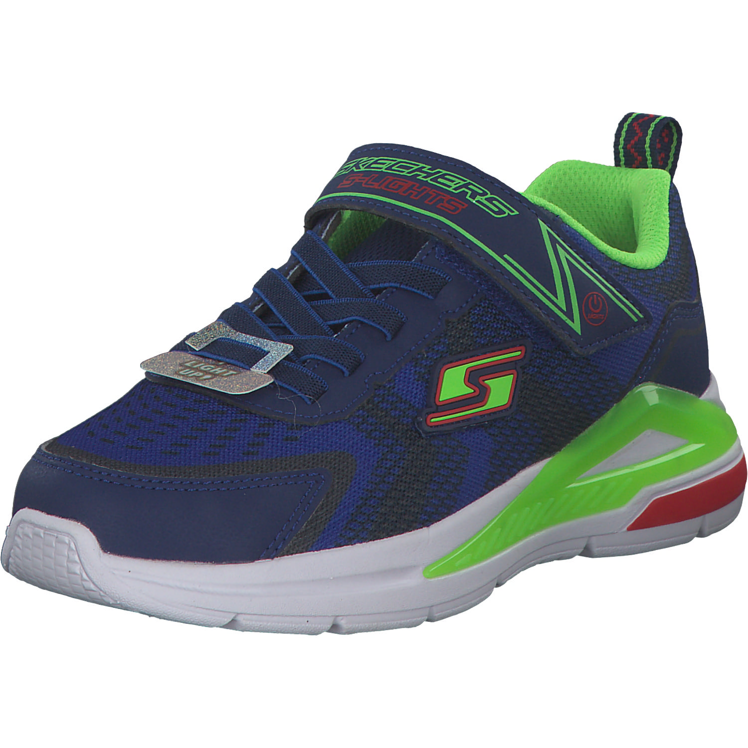 Skechers 401660L, Sneakers Low, Kinder, navy/lime/red