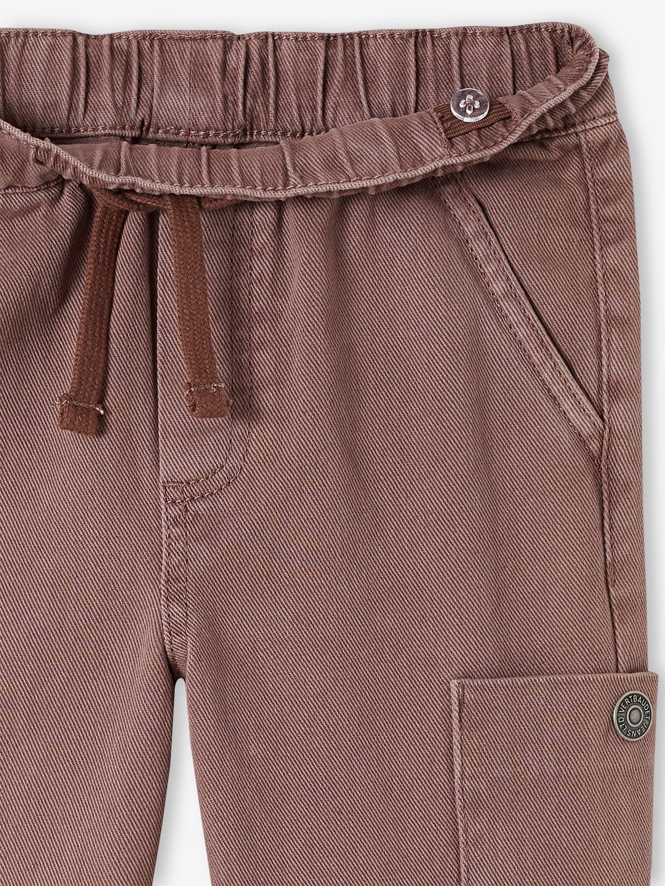 Pantalon cargo couleur garçon bleu pétrole