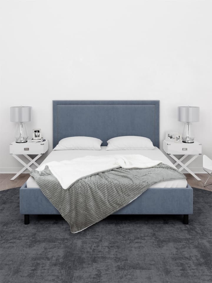 Aspero Flanell Kuscheldecke 150x200 cm Ezeiza in Hellgrau günstig kaufen 150 x 200 cm