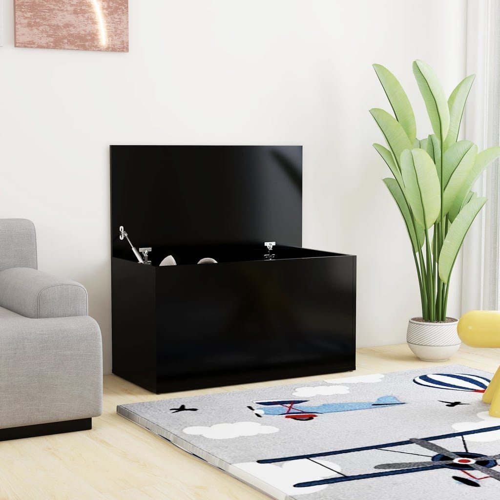 möbelando Spielzeugtruhe 3007984 (LxBxH: 42x84x46 cm), aus Holzwerkstoff in Schwarz