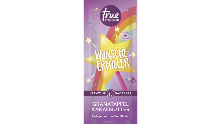 true by tetesept Wünscheerfüller Badesalz Granatapfel Kakaobutter 50 g
