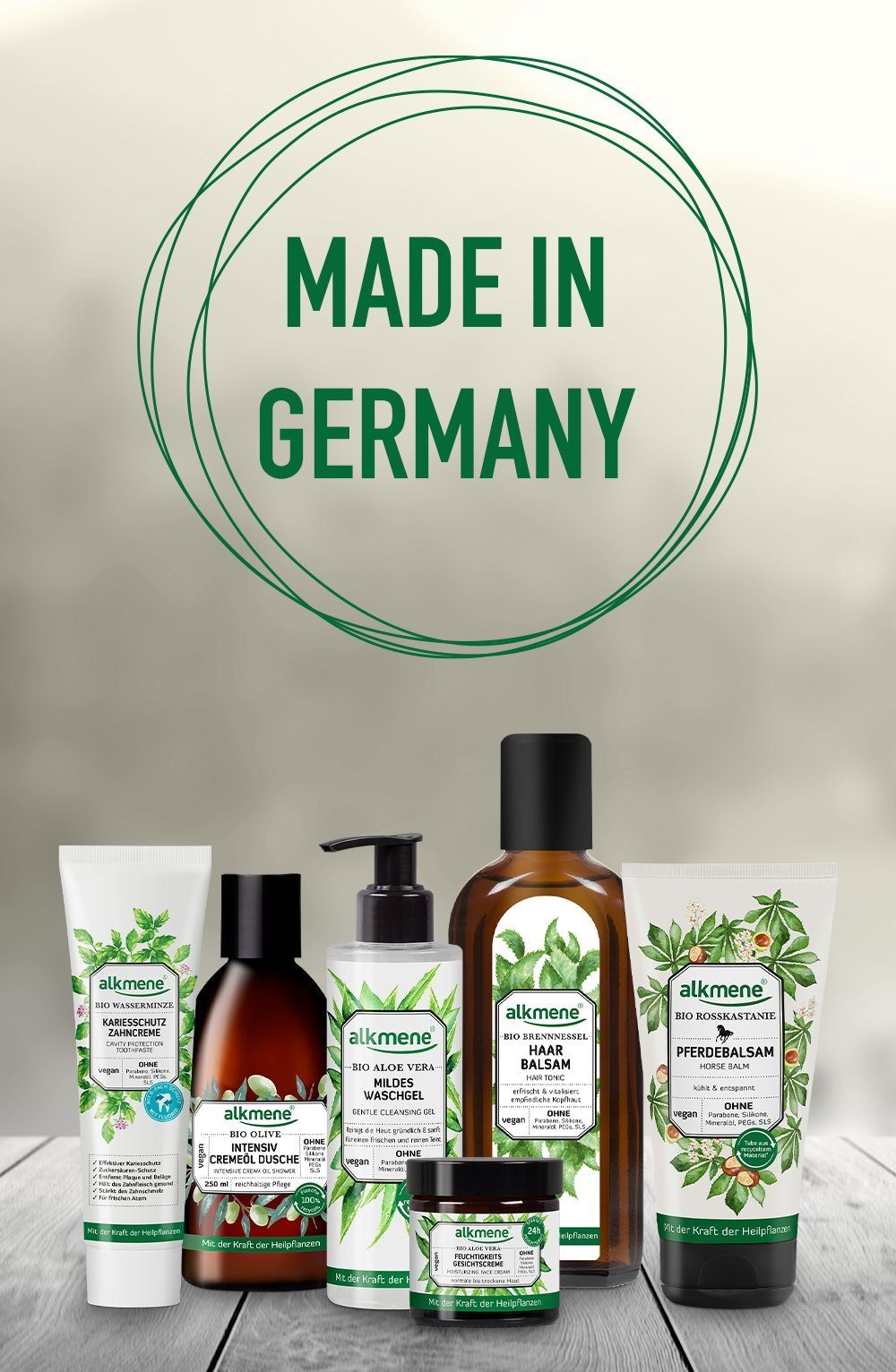 alkmene Zahnpasta Zahnpasta Bio Wasserminze - vegane Zahncreme mit 6-fach Schutz, (1-St)