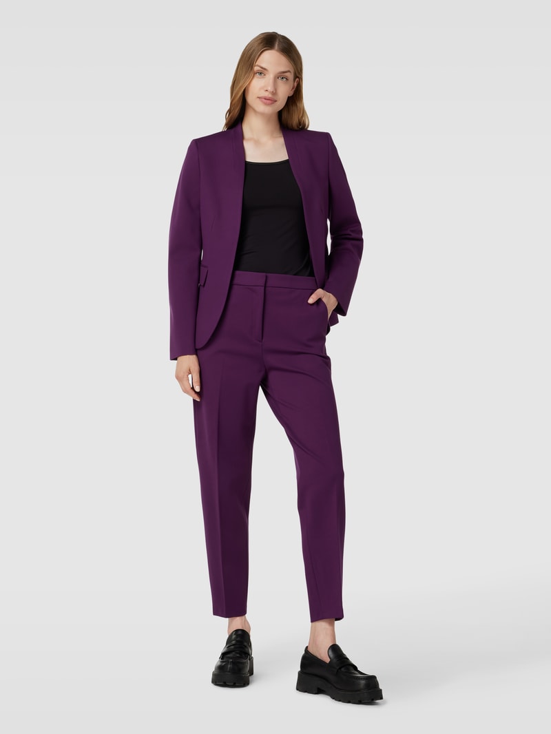 Blazer mit Pattentaschen in aubergine