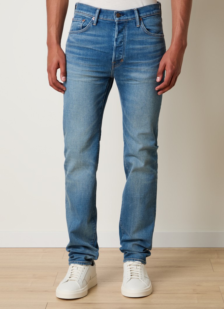 Τζιν Tom Ford Slim Fit με σχέδιο μεσαίου πλυσίματος