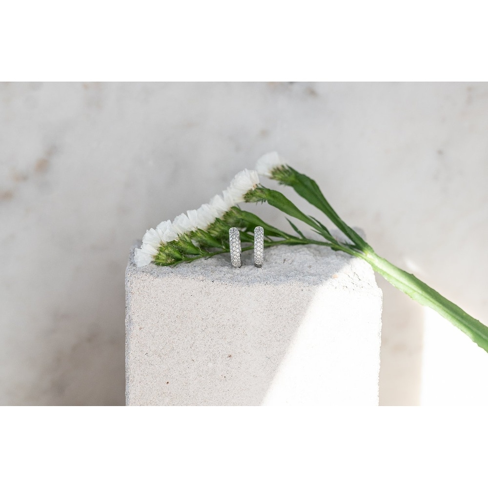 FAVS Créoles 925 Argent Boucles d'oreilles