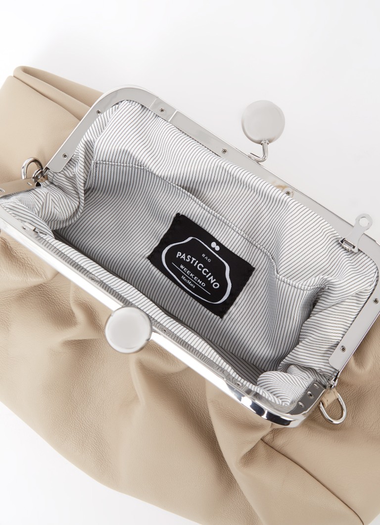 Kožená kabelka přes rameno MaxMara Pasticcino s odnímatelným ramenním popruhem