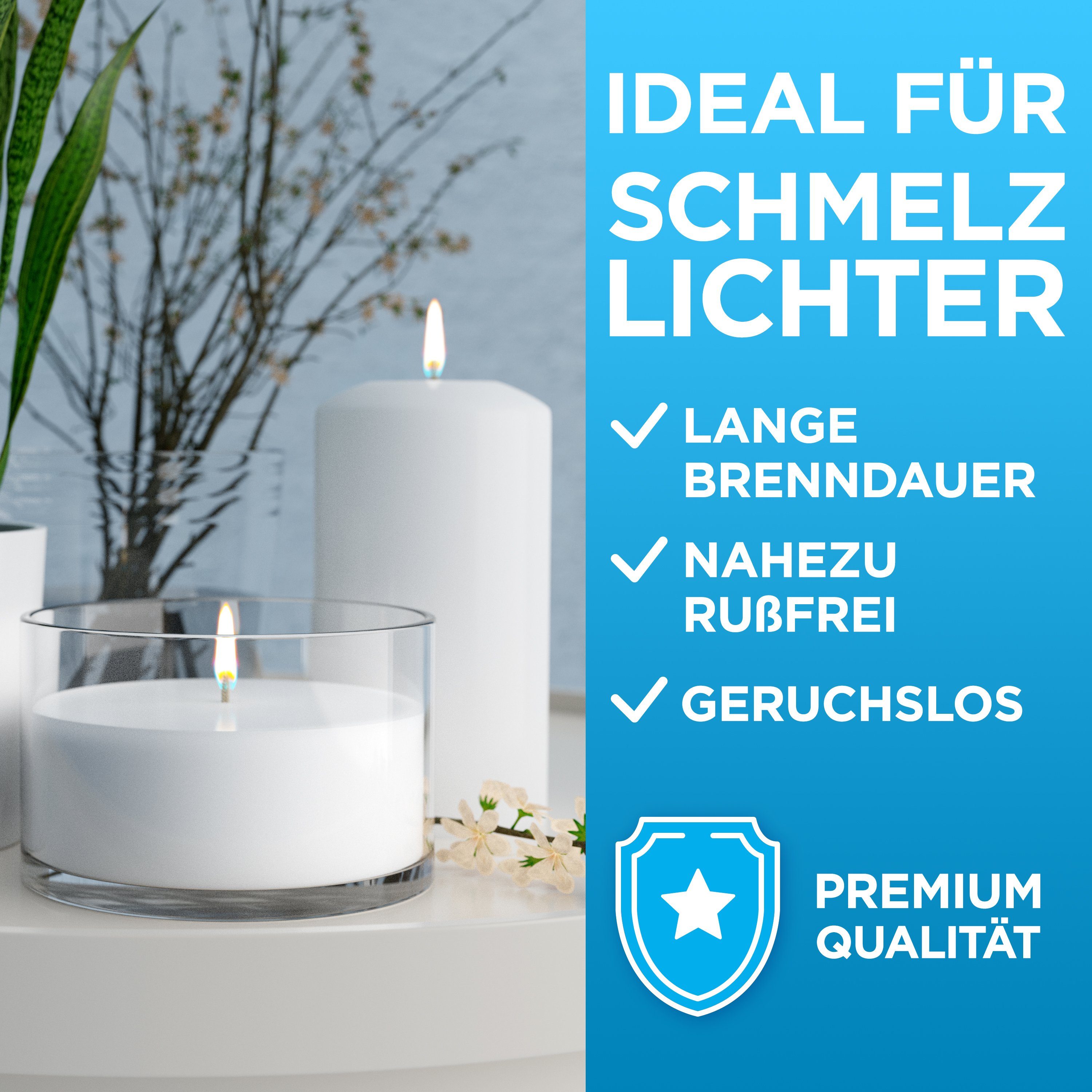 molinoRC Paraffinwachs 2,5kg Kerzenwachs Paraffin Pastillen - Kerzen - Schmelzlicht - Haut