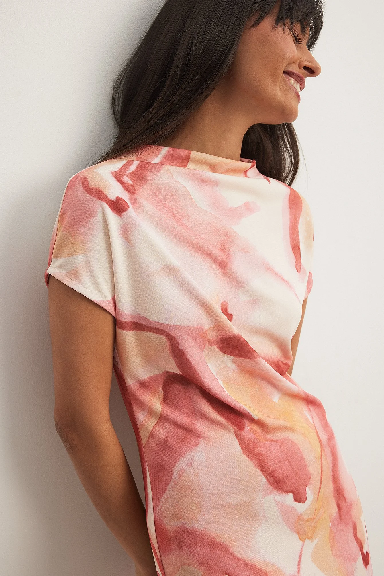 Kurzärmeliges Maxikleid