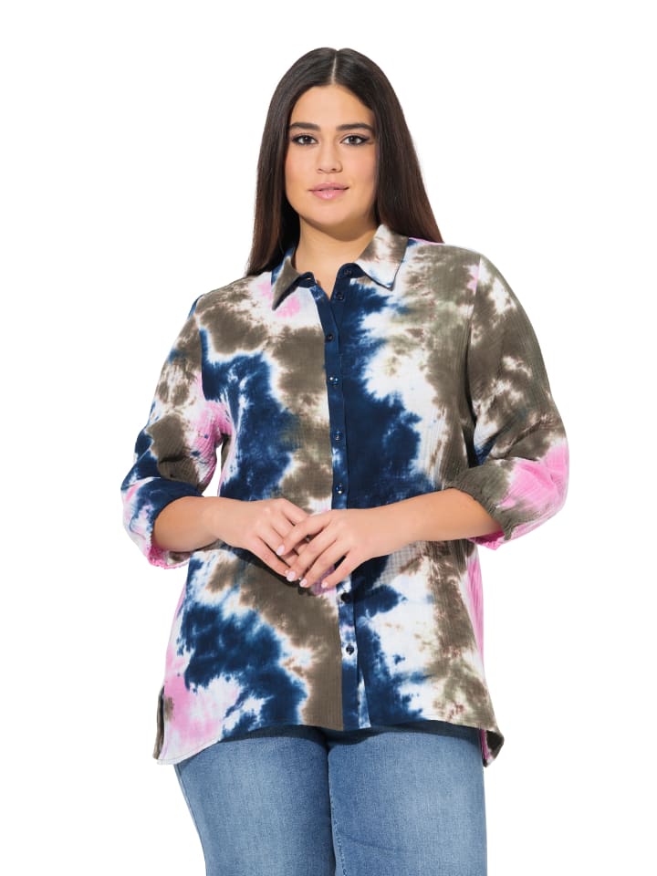Ulla Popken Bluse in marine günstig kaufen