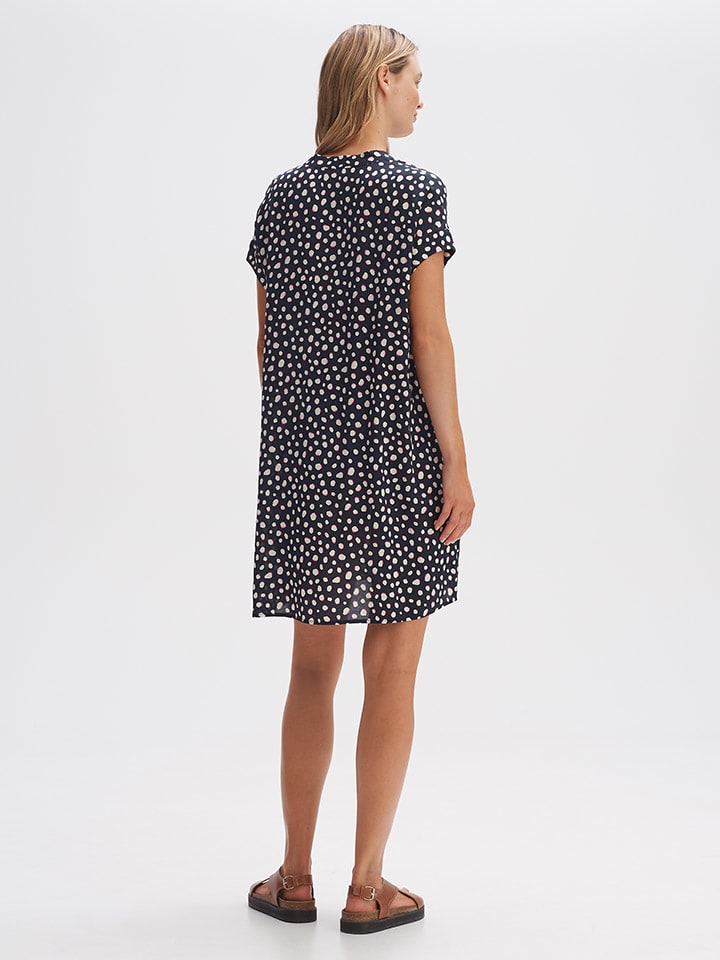 OPUS Kleid in Dunkelblau/ Weiß günstig kaufen