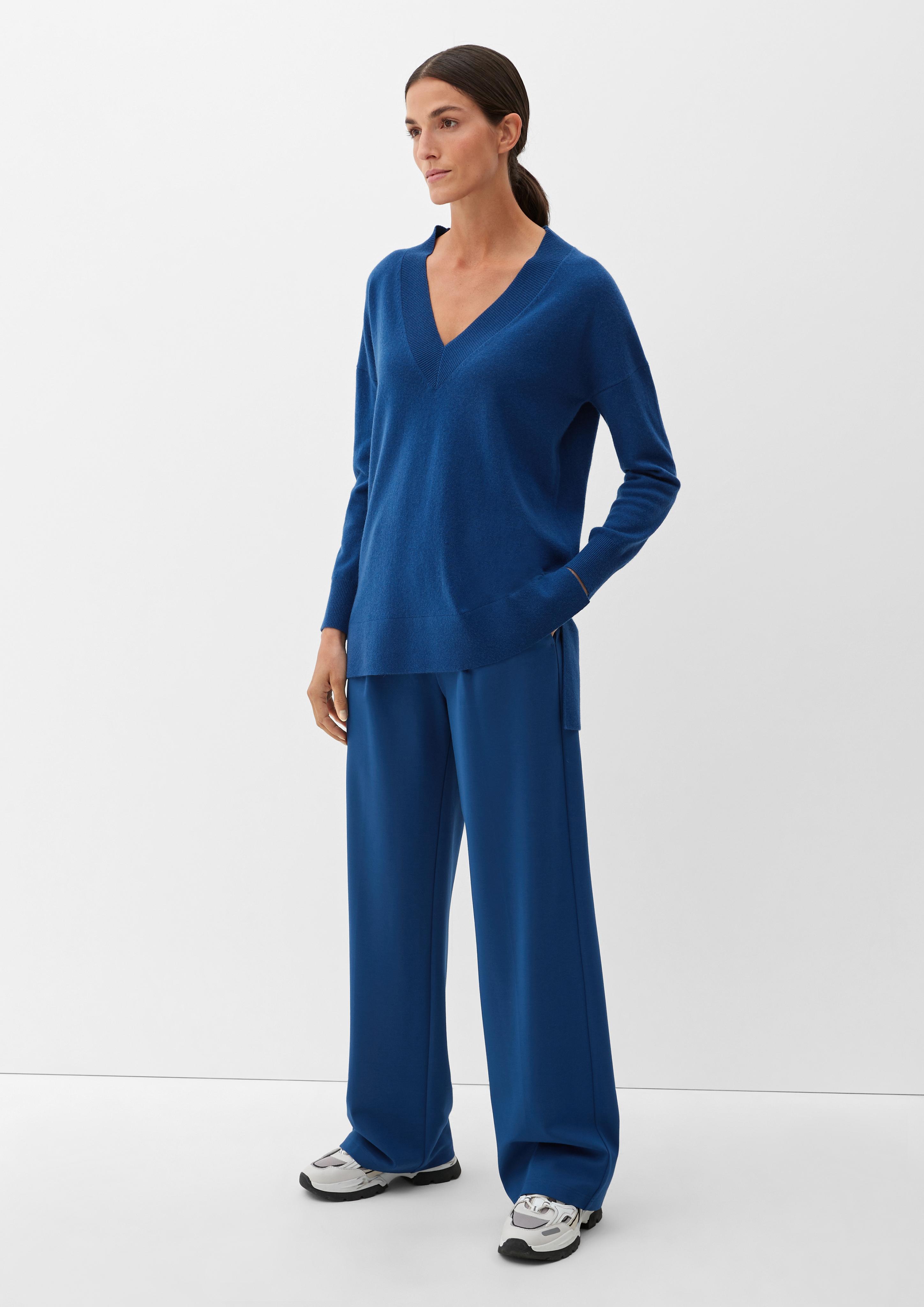 Kaschmirpullover mit V-Ausschnitt  2123894-5659