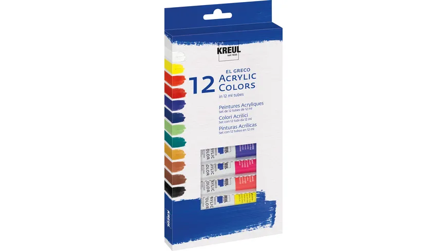 KREUL el Greco Acrylic Set 12 x 12 ml Tuben 144 ml