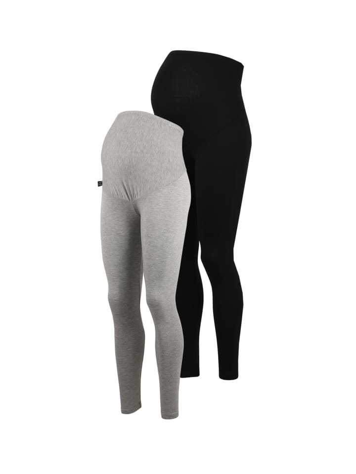 petit amour Umstandsleggings JULIA Doppelpack hellgrau-schwarz günstig kaufen