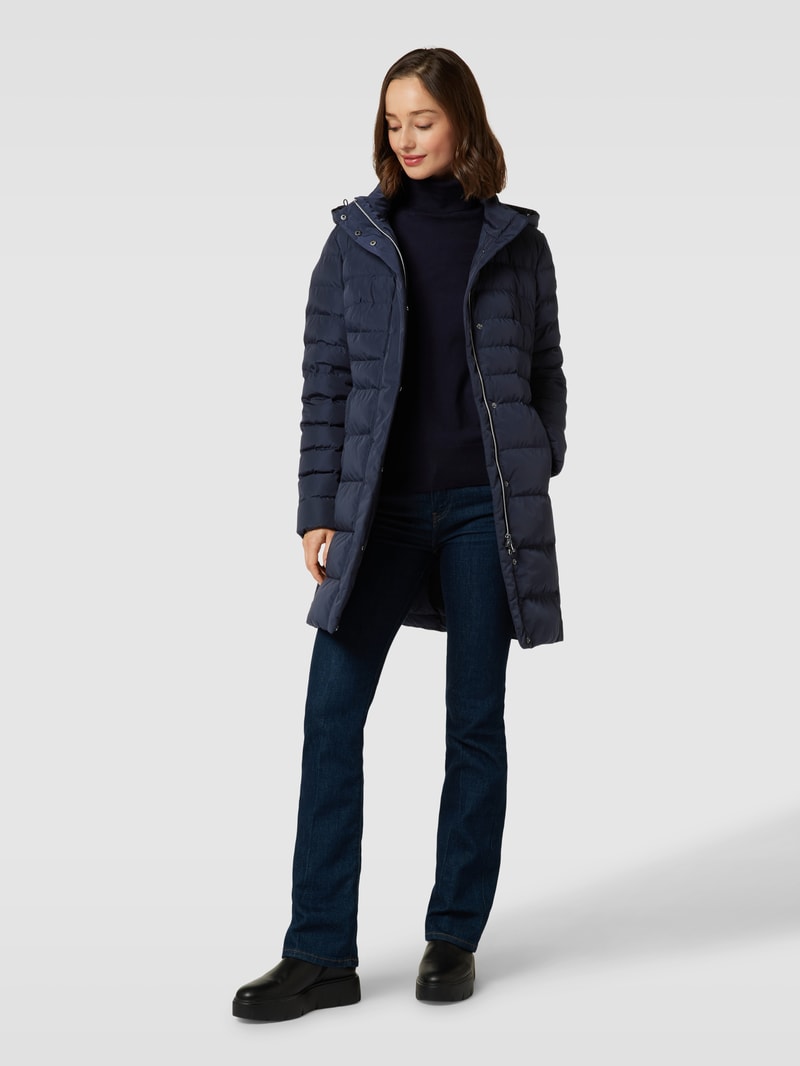 Steppjacke mit seitlichen Reißverschlusstaschen in dunkelblau