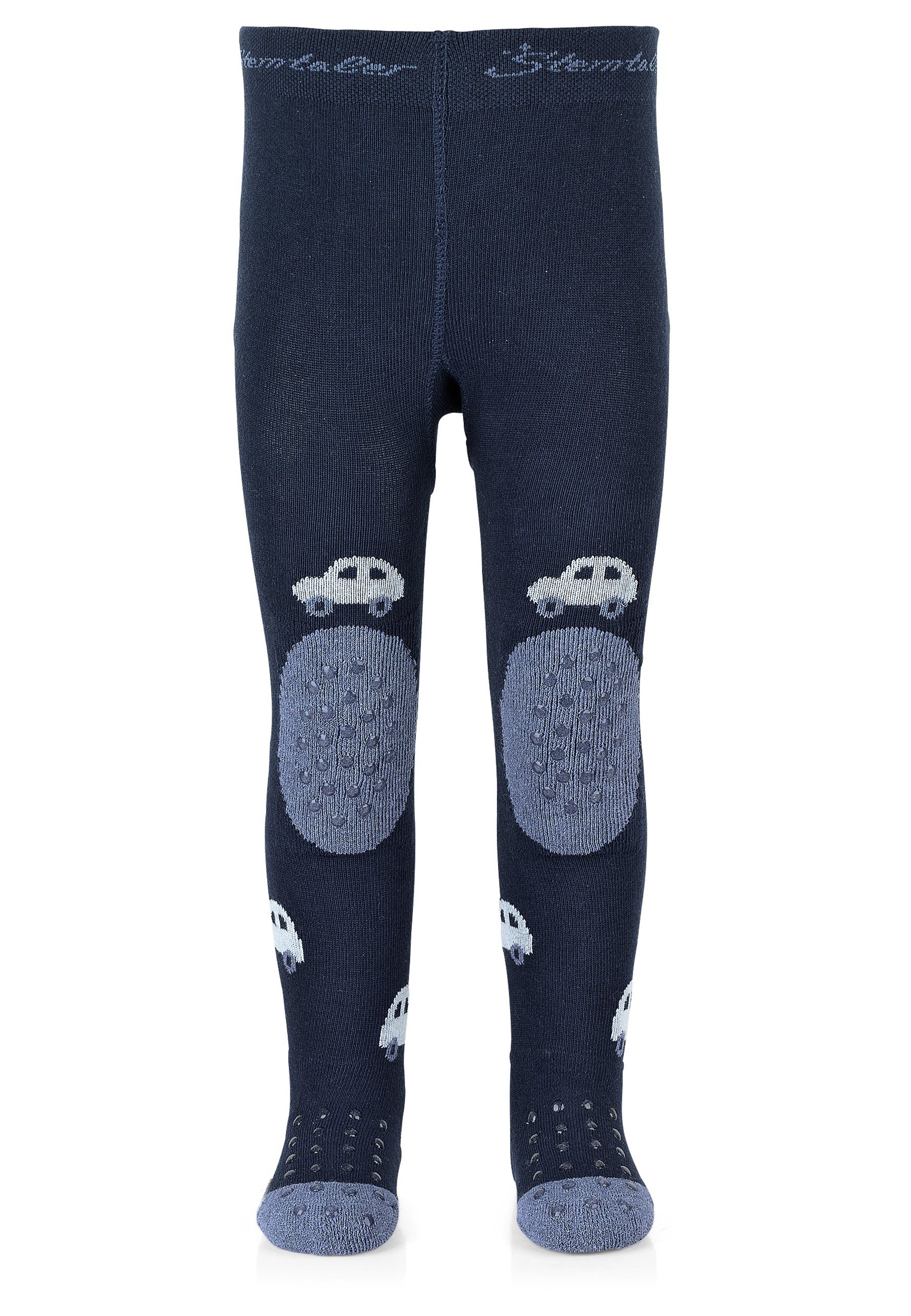 Sterntaler® Strumpfhose Krabbelstrumpfhose Auto 100 DEN (1 St. Babystrumpfhose mit süßen Motiven, Strumpfhose Vollplüsch) Krabbelstrumpfhose mit Anti-Rutsch-Noppen und Komfortbund