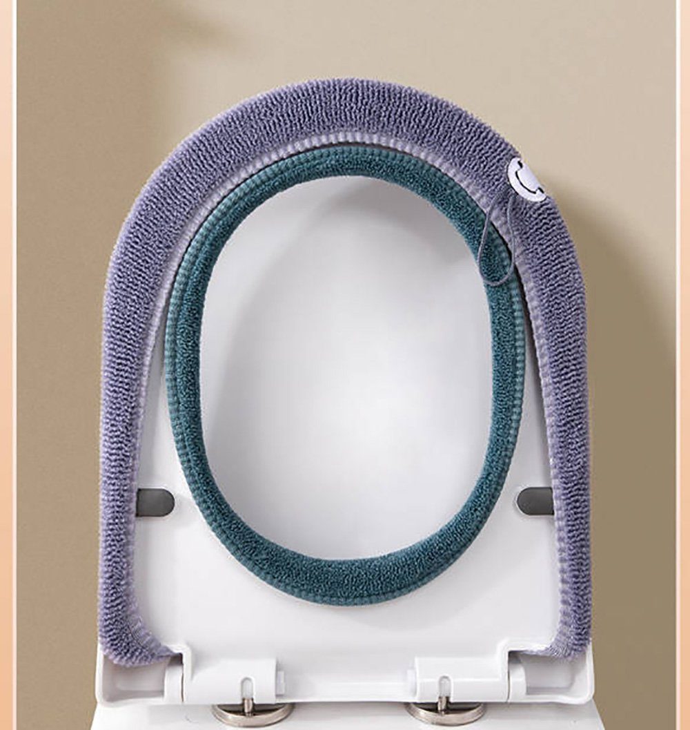 WC-Deckelbezug Heber für weichen Toilettendeckel, Toilettendeckel-Heizung Deliana.home, Höhe 20 mm, Wärmendes Material, Weich und flexibel, Abwaschbar, Polyester-Faser, 1, Weich, waschbar und einfach zu installieren