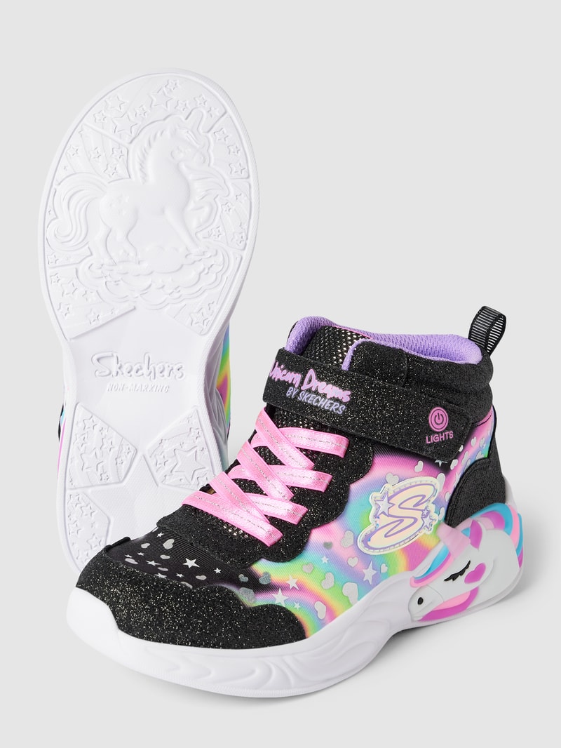 Sneaker mit Allover-Print in schwarz