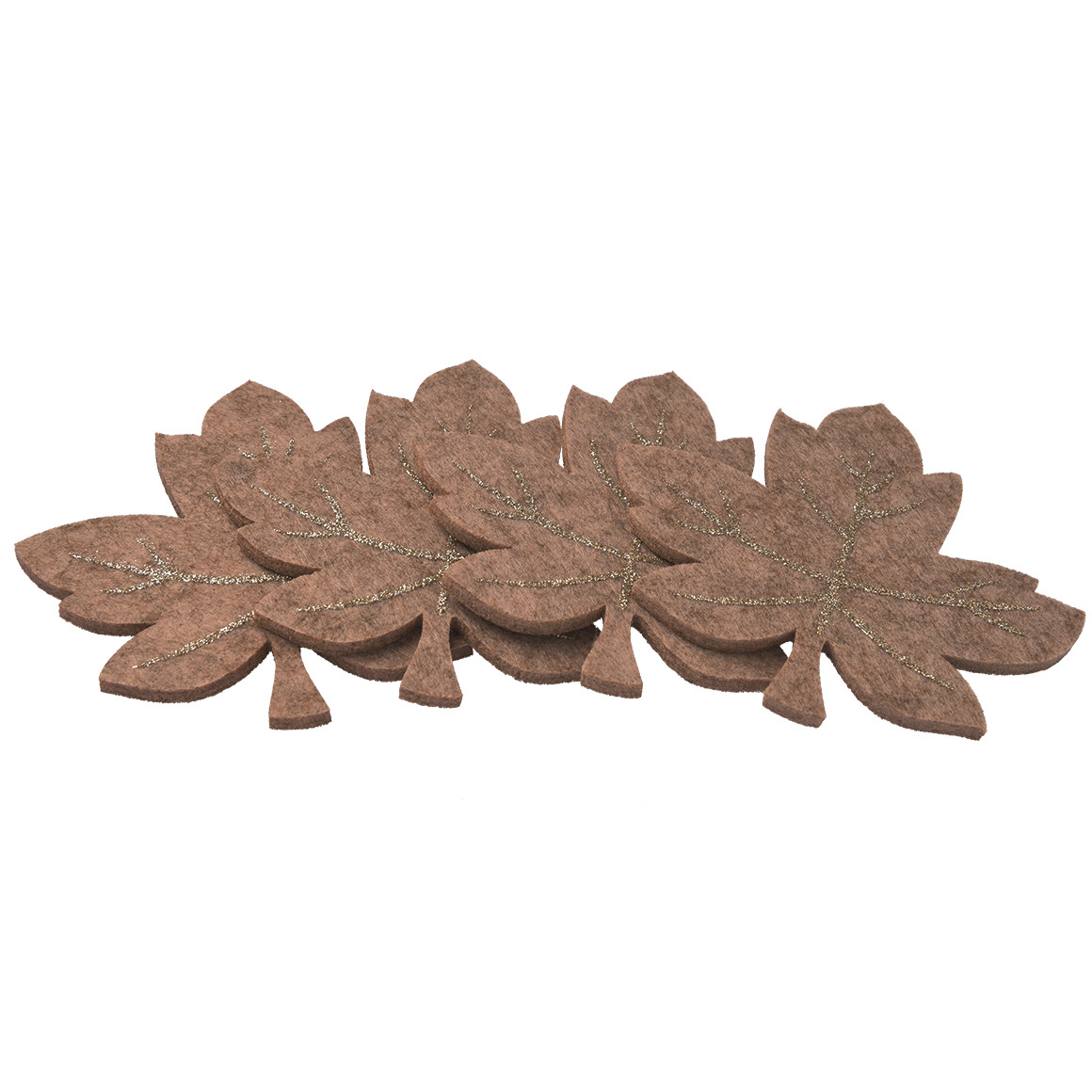 4 Filzuntersetzer in Blatt-Form