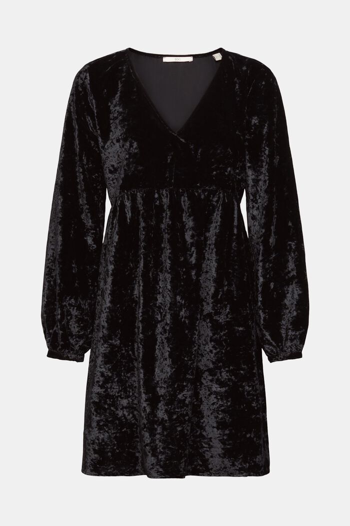 Samtkleid mit V-Ausschnitt