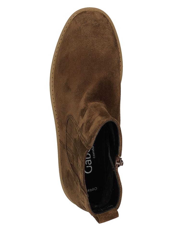 Gabor Leder-Chelsea-Boots in Braun günstig kaufen