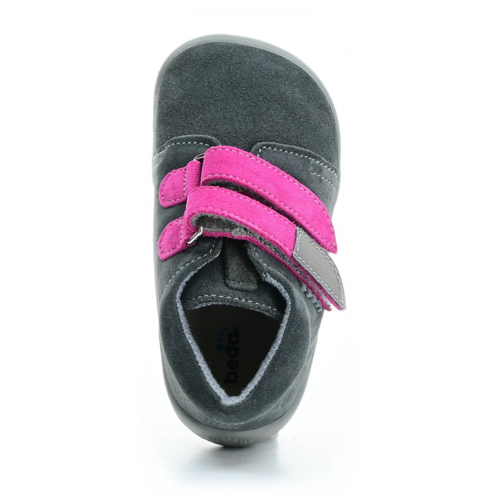 Beda Isabel mit Membran (BF 0001/W/M/FW) dunkelgraue Barfuß-Stiefeletten