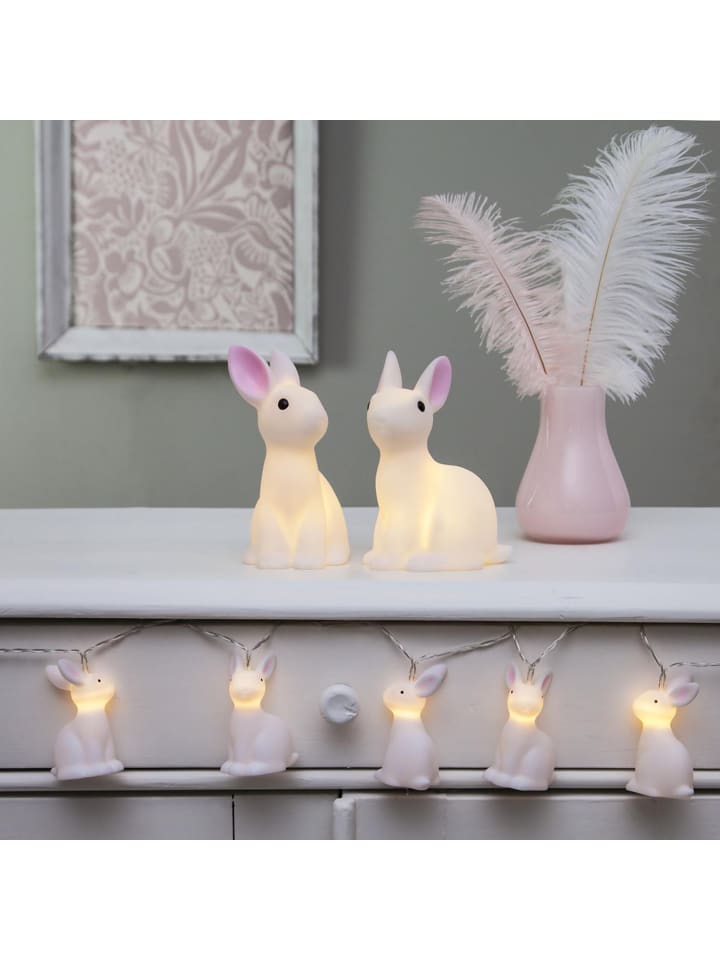 MARELIDA Lichterkette BUNNY - 10 kleine Häschen in weiß günstig kaufen onesize