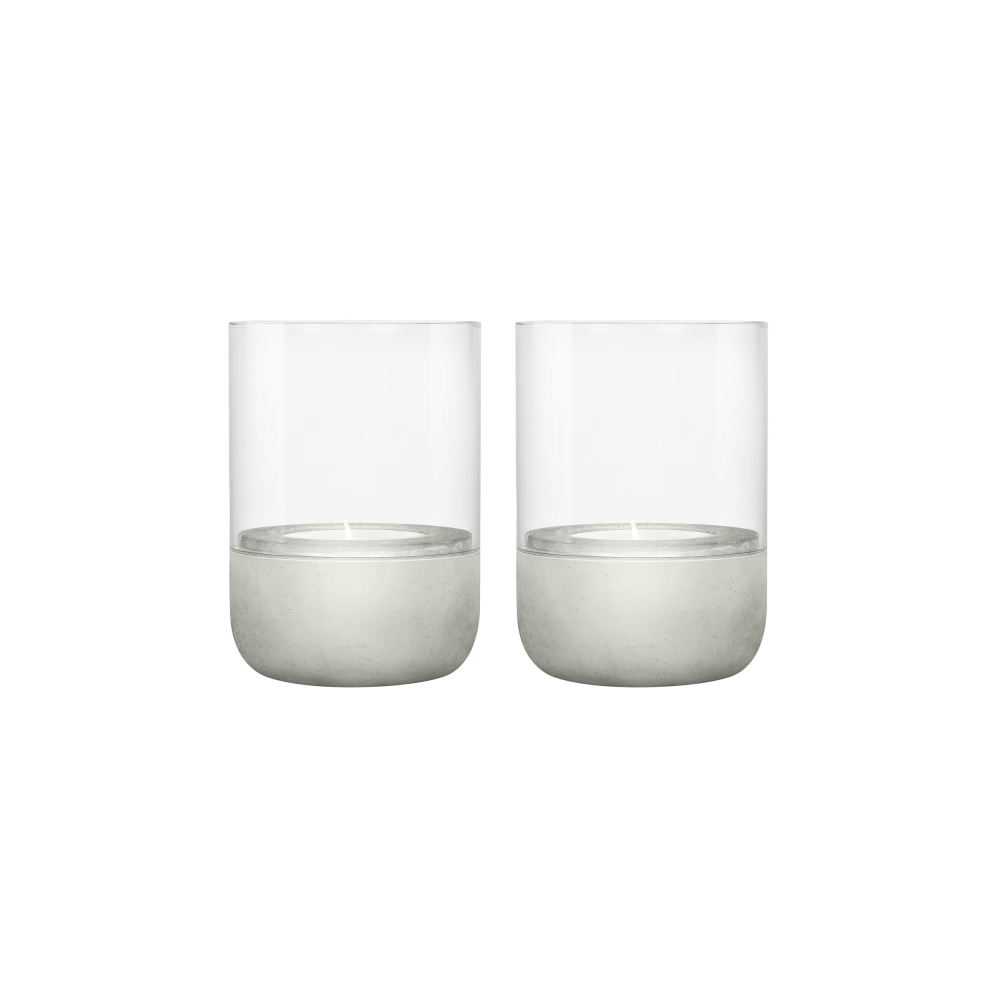 Windlicht-Set Calma light gray