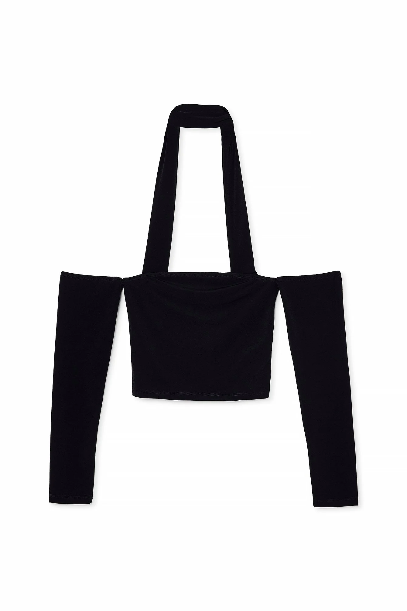 Schulterfreies Top mit Choker-Detail