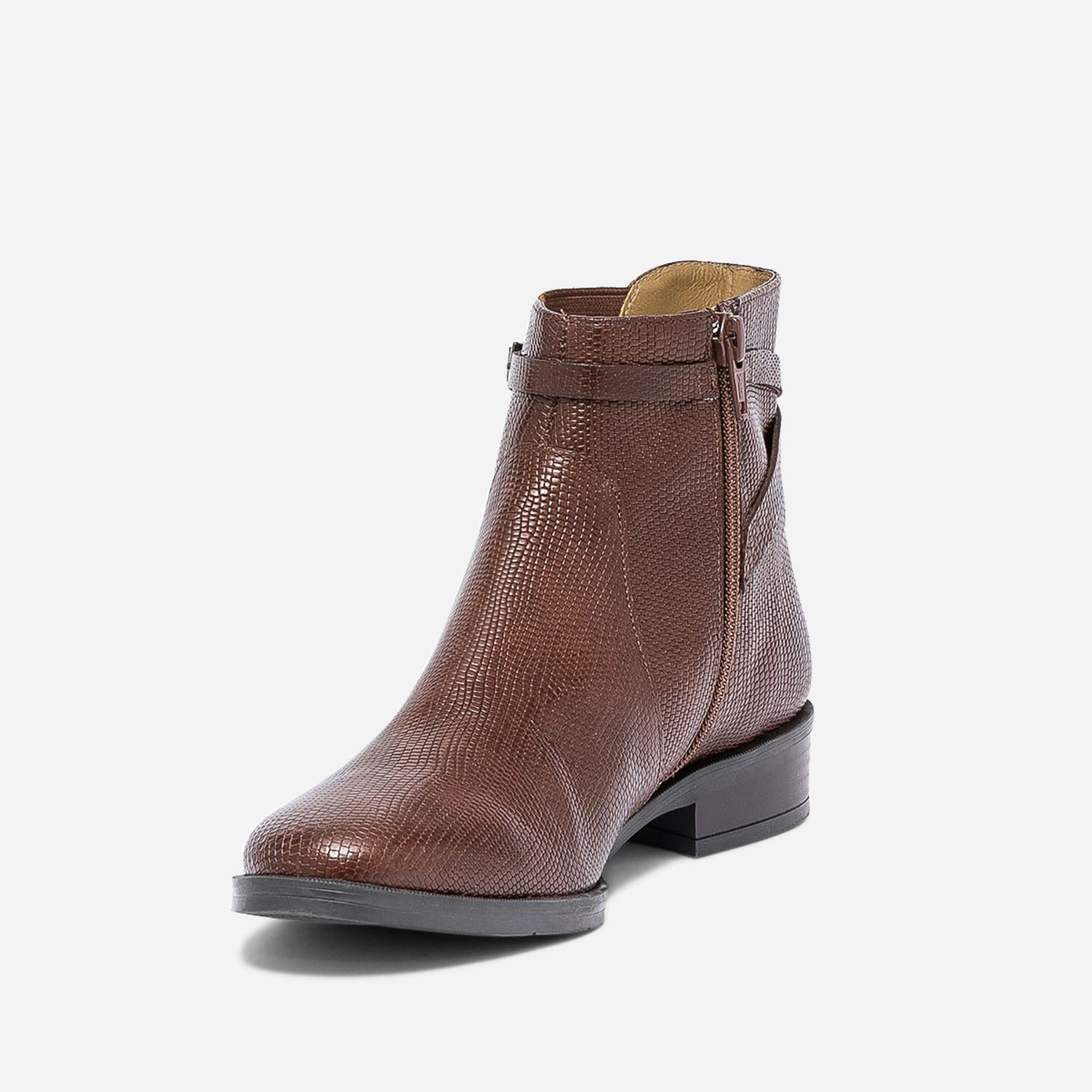 Chelsea boots ERAM FLEX cognac en cuir avec bride