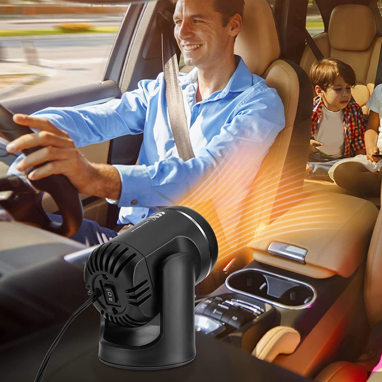 meeteu Heizlüfter 2 in 1 heizung für auto 12V Autoheizung, mobile Auto Heizung Entfroster Standheizung Innenraumheizung