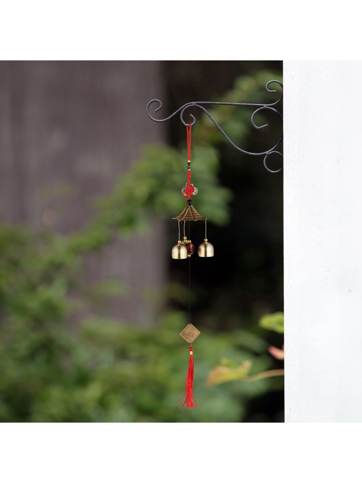 relaxdays 2 x Windspiel in Gold/ Rot günstig kaufen onesize