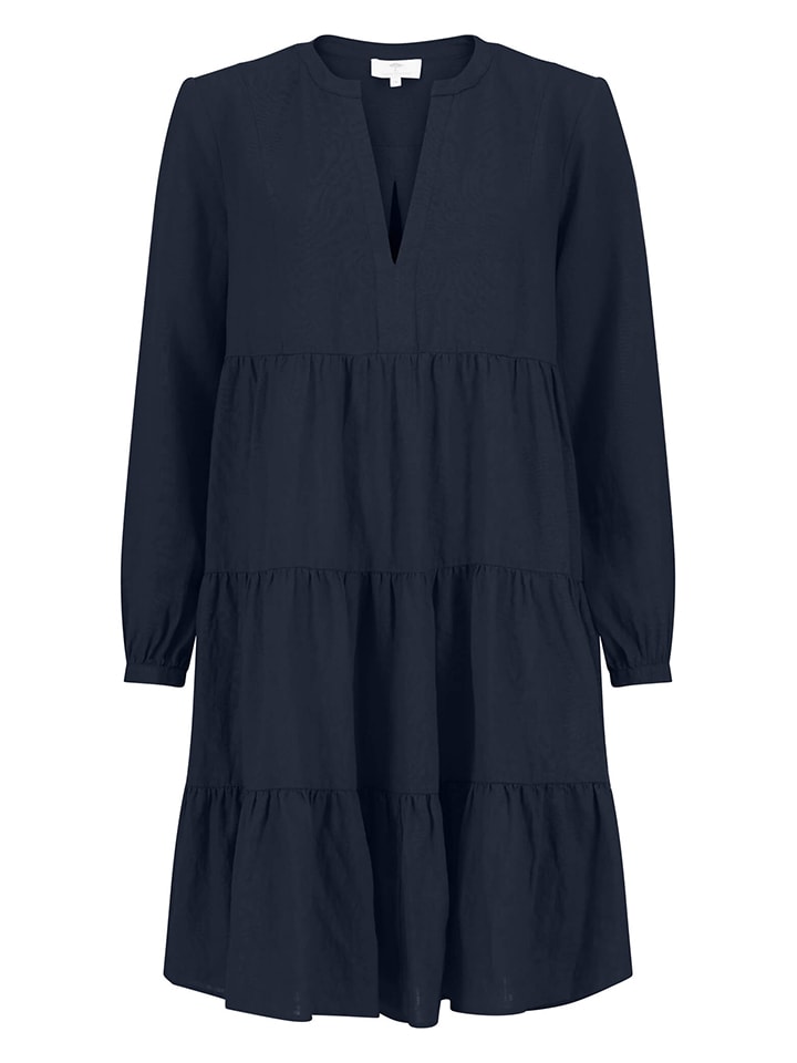 FYNCH-HATTON Leinen-Kleid in Dunkelblau günstig kaufen