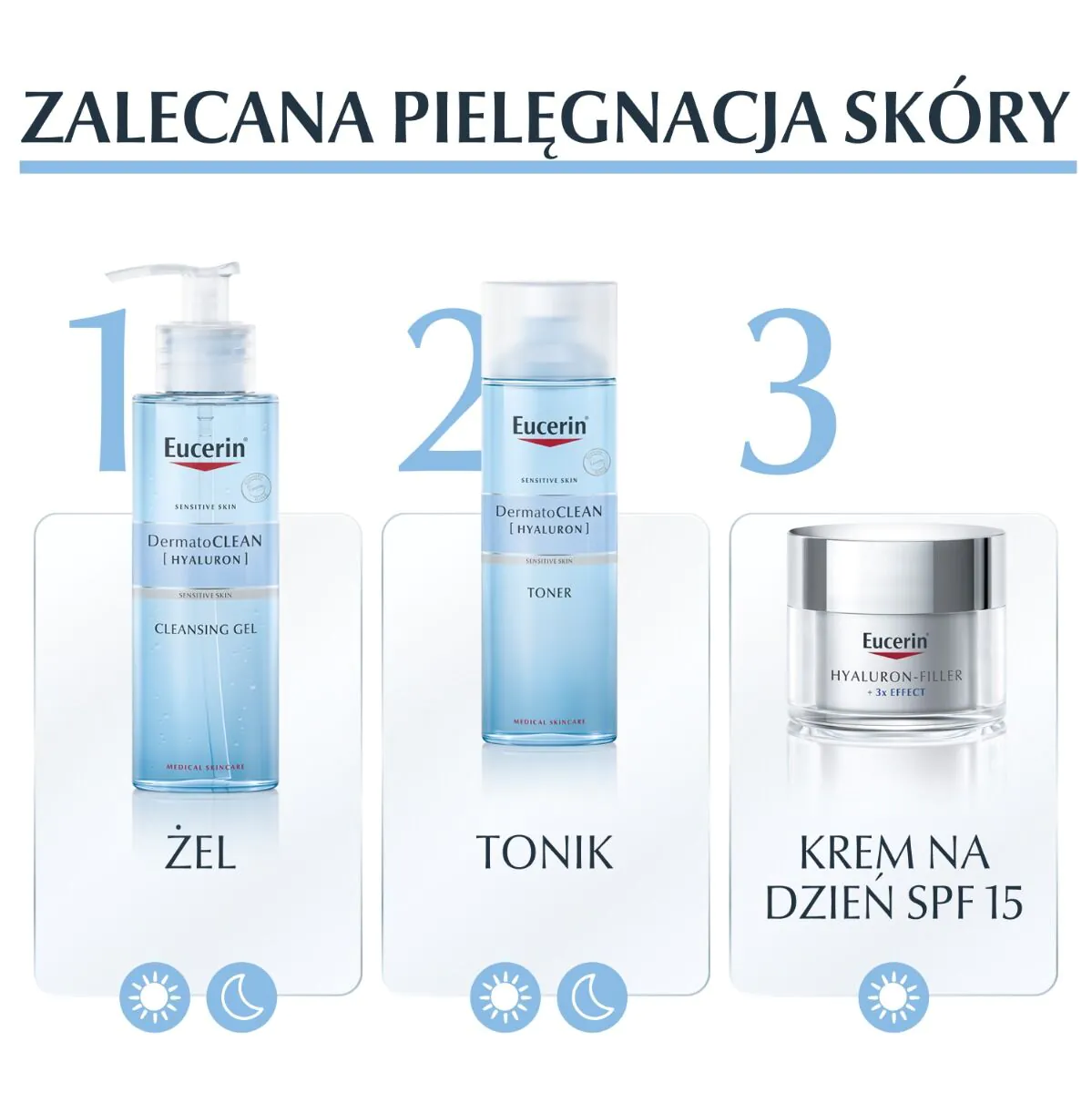 Eucerin Dermatoclean Hyaluron valomasis veido tonikas