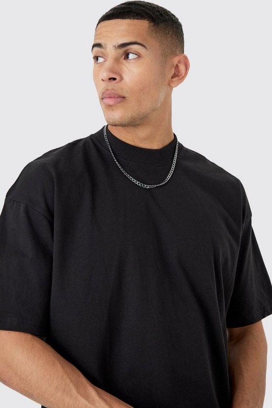 Oversize T-Shirt mit Pour Homme Slogan